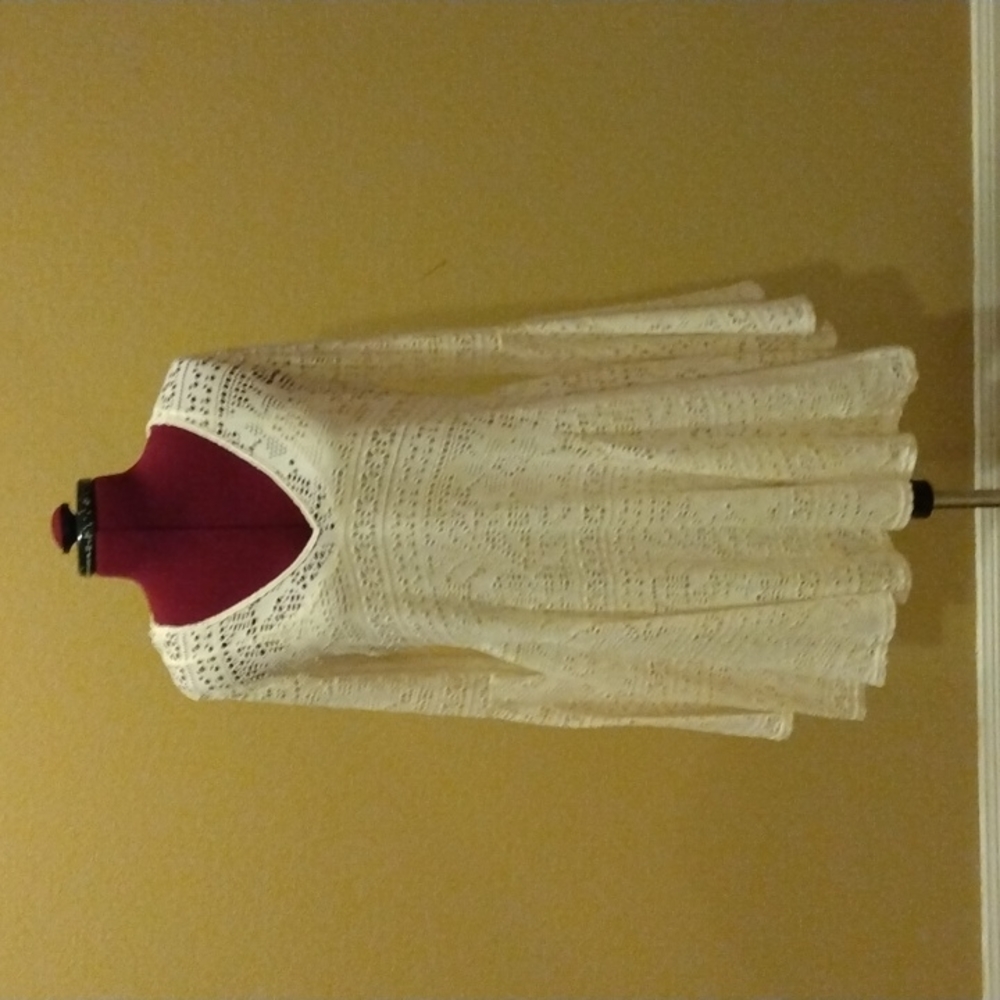 Free People White Bell Sleeve Beach Dress 🐟 Medium